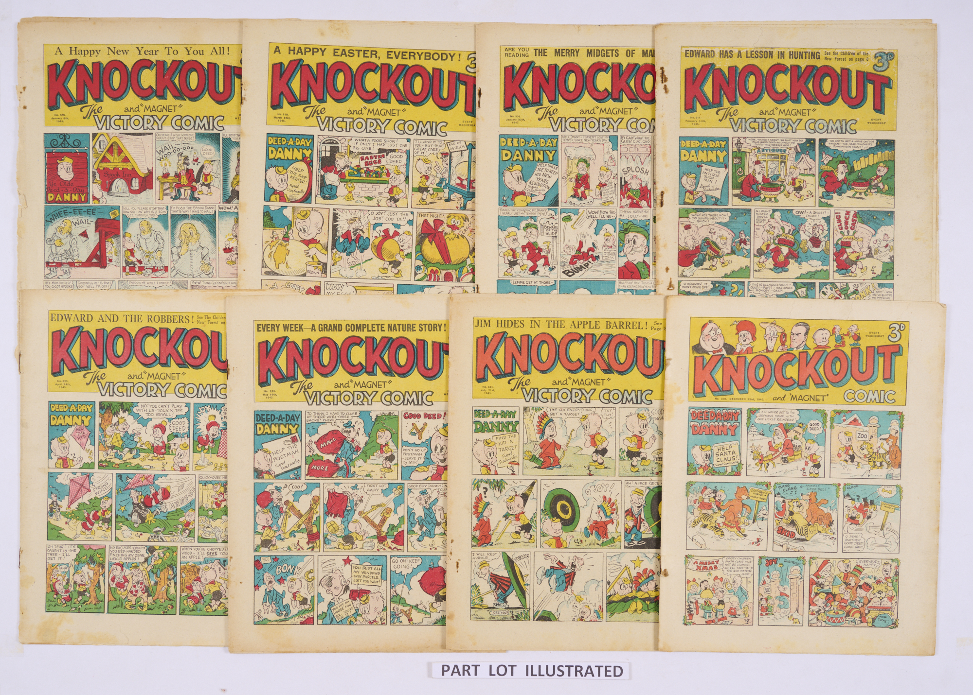 Knockout (1945) 306-357. Amalgamating The Magnet Victory Comic. Complete year with Sexton Blake,