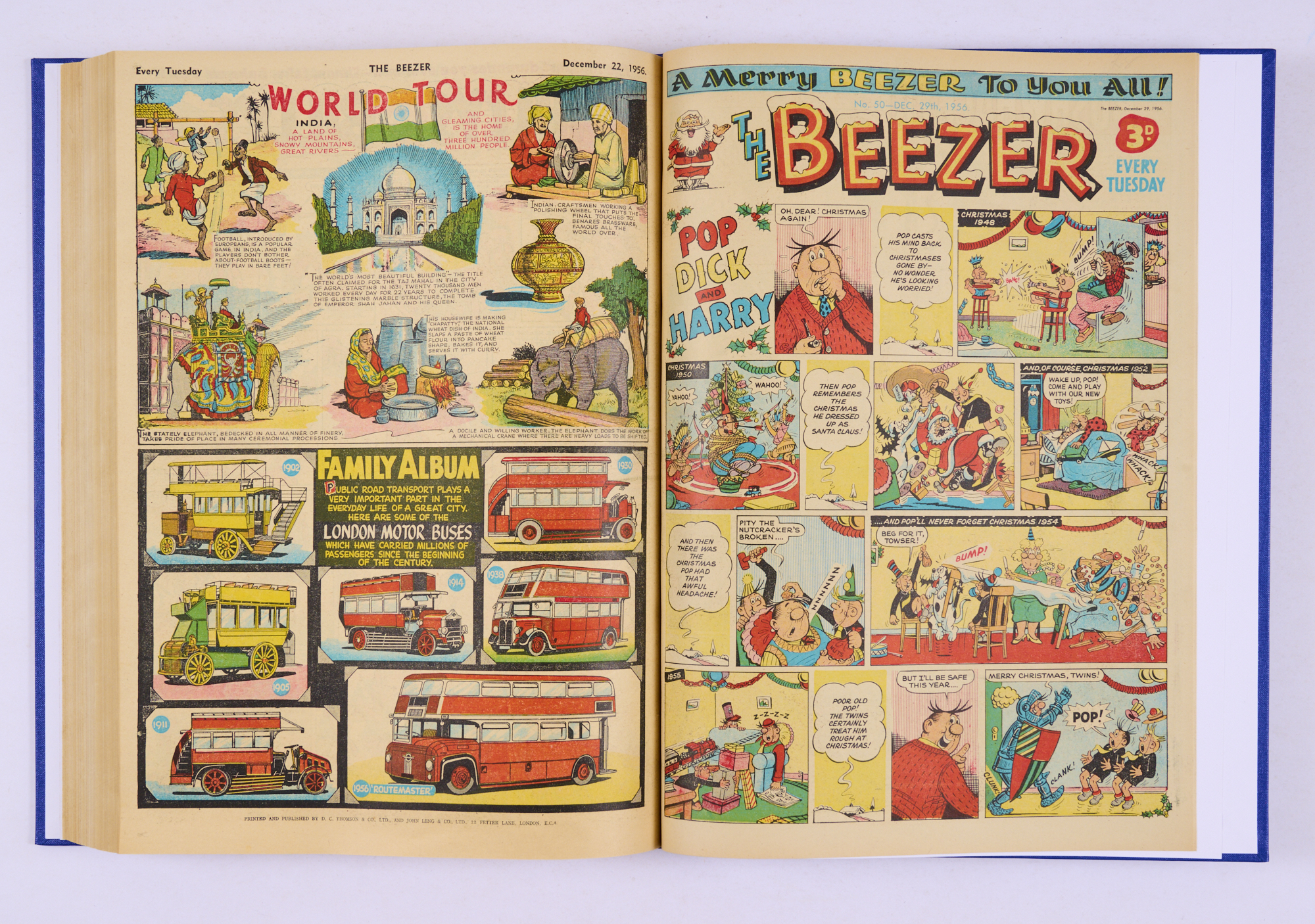 Beezer (1956) 1-50. Complete year in bound volume. Starring Ginger, Mick on the Moon, Pop, Dick - Image 6 of 6