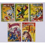 Wings Comics 1, 2, 3 (Trent Book Co. 1960) King-Size 68pg issues. Starring Captain Wings, Senorita