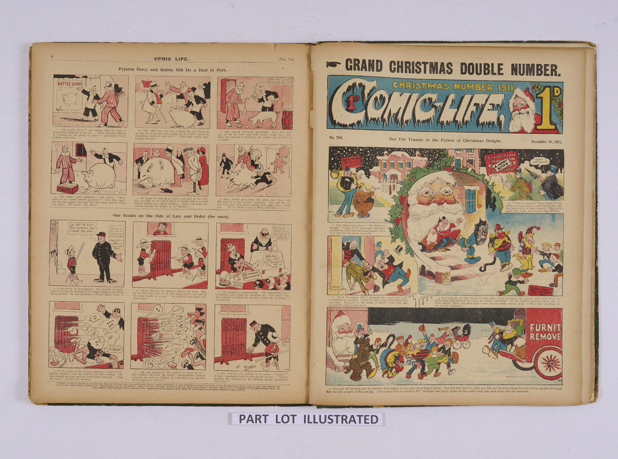 Comic Life (1911) 655-705. Complete year in two bound volumes. Published by J. Henderson & Sons. - Image 3 of 3