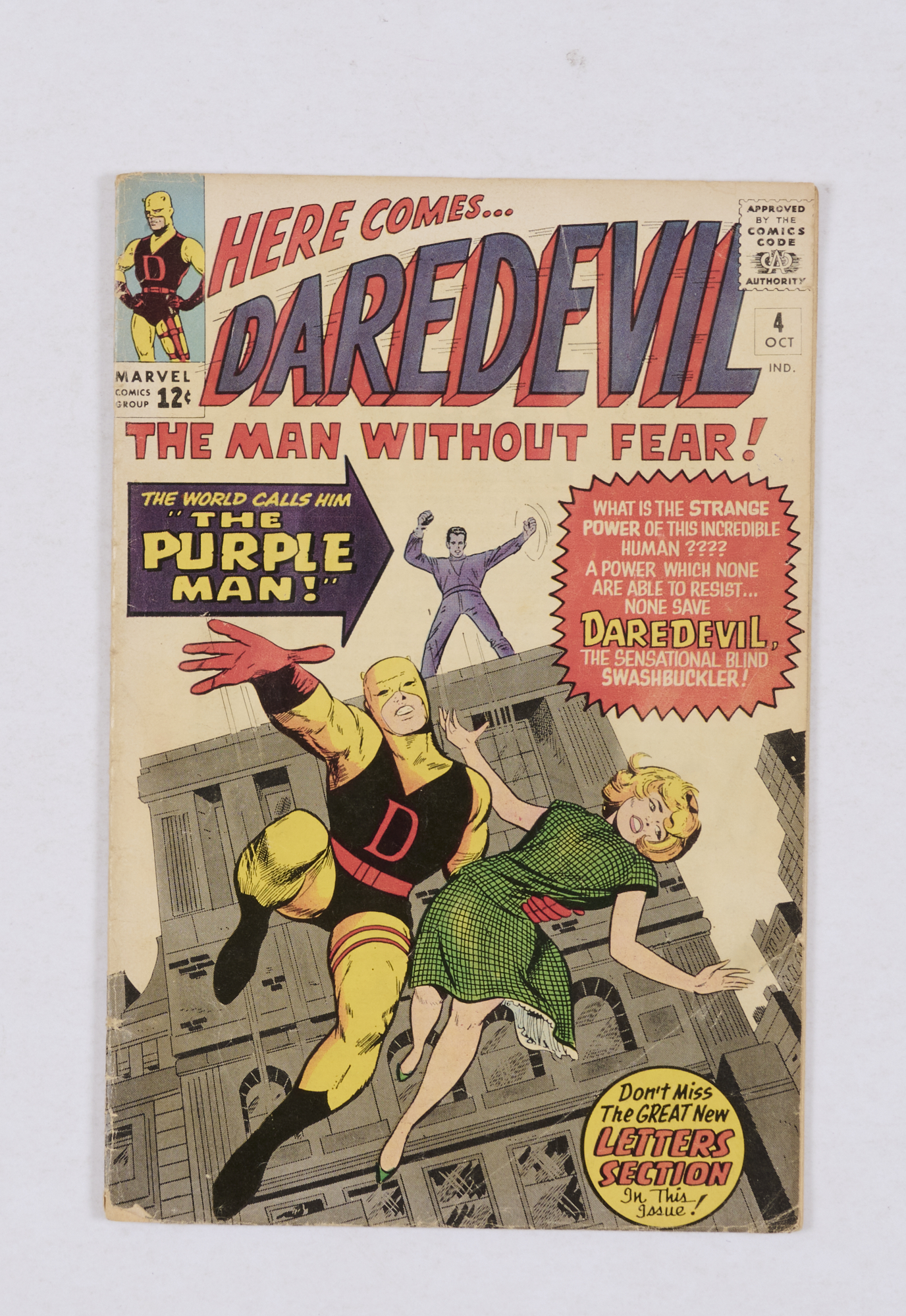 Daredevil 4 (1964) Cents copy. Small tape to interior cover edge [vg]. No Reserve