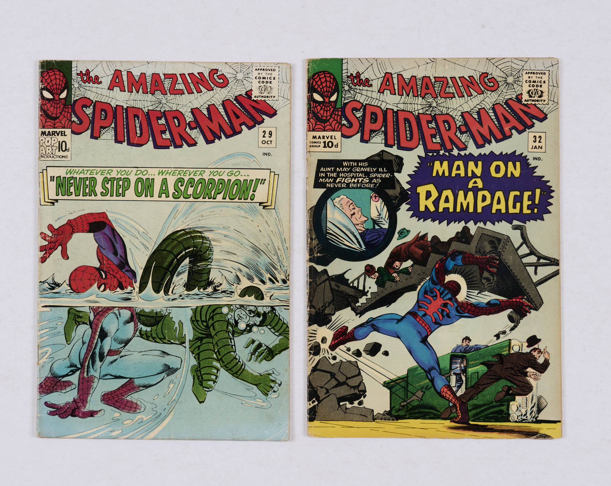 Amazing Spider-Man (1965-66) 29, 32 both [vg+] (2). No Reserve