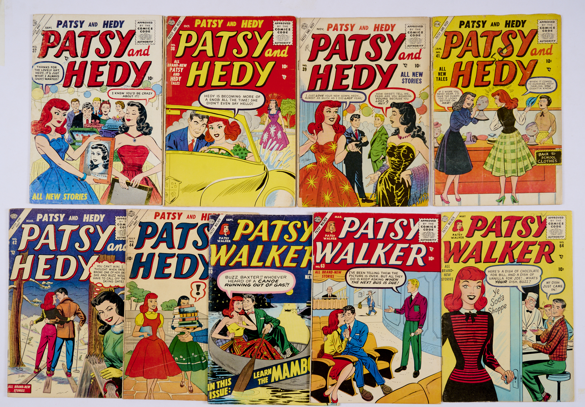 Patsy and Hedy (1955-56) 37-39, 41, 42, 44. With Patsy Walker (1955-56) 60, 63, 64. # 41 [gd-vg],