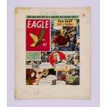 Dan Dare/Eagle original artwork (1959) painted and signed by Frank Bellamy for The Eagle Vol. 10