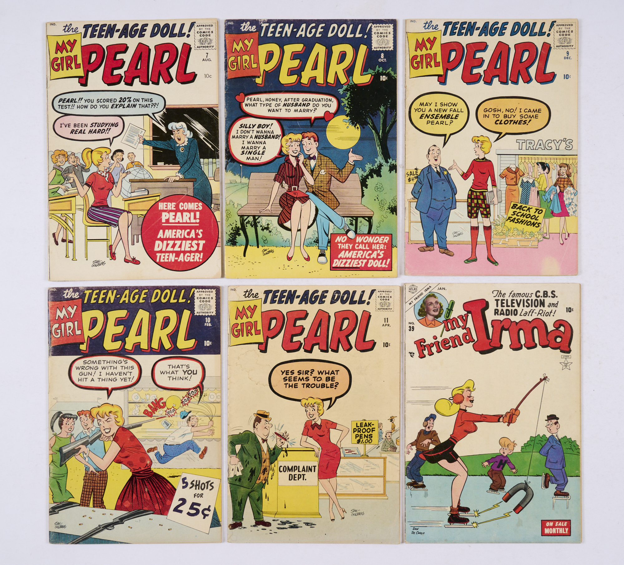 My Girl Pearl (1960-61) 7-11. With My Friend Irma 39 (1954) [vg/vg+] (6). No Reserve