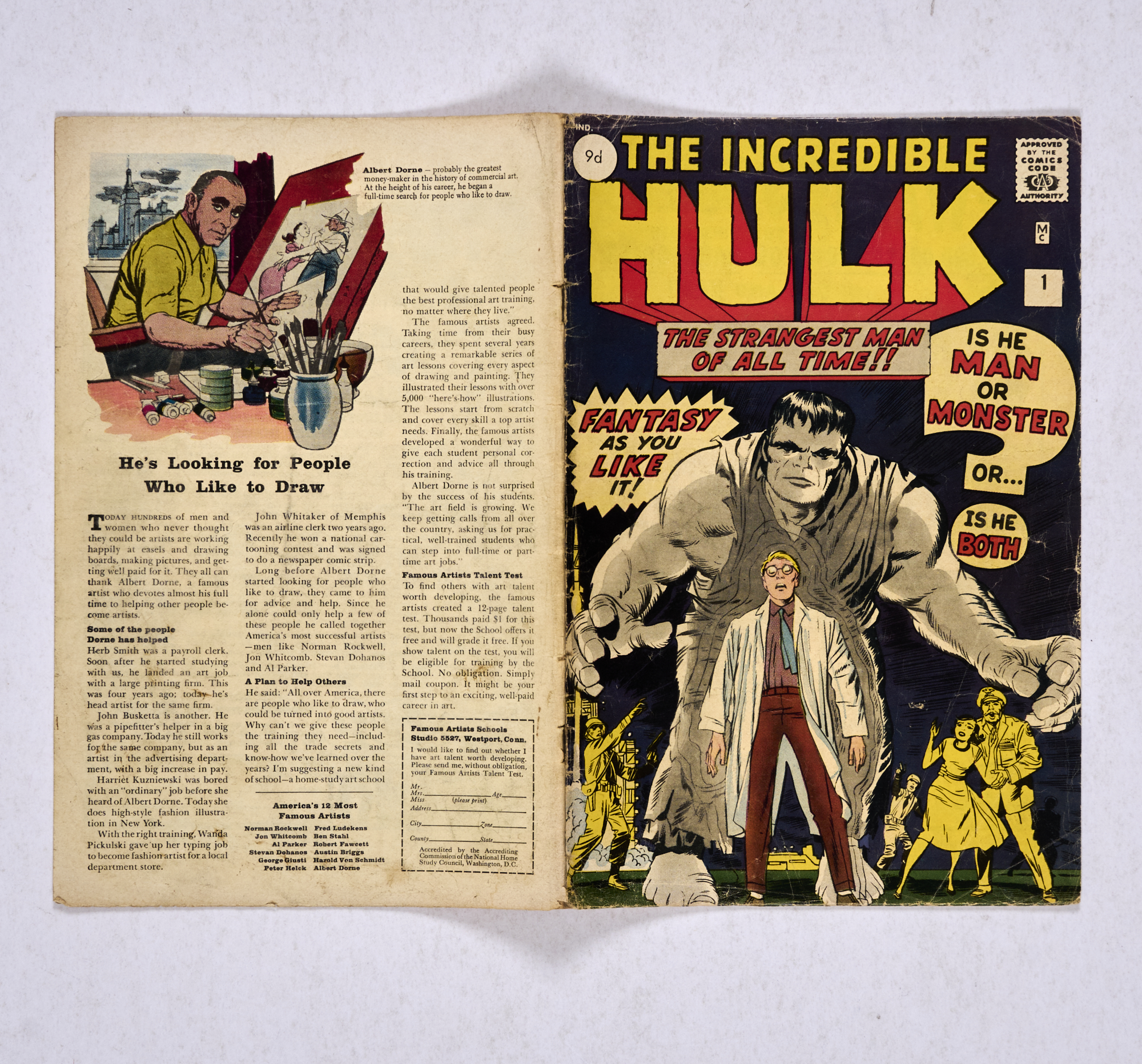 Incredible Hulk 1 (1962) General overall wear and lower staple rust with no major defects. Retrieved - Image 2 of 8