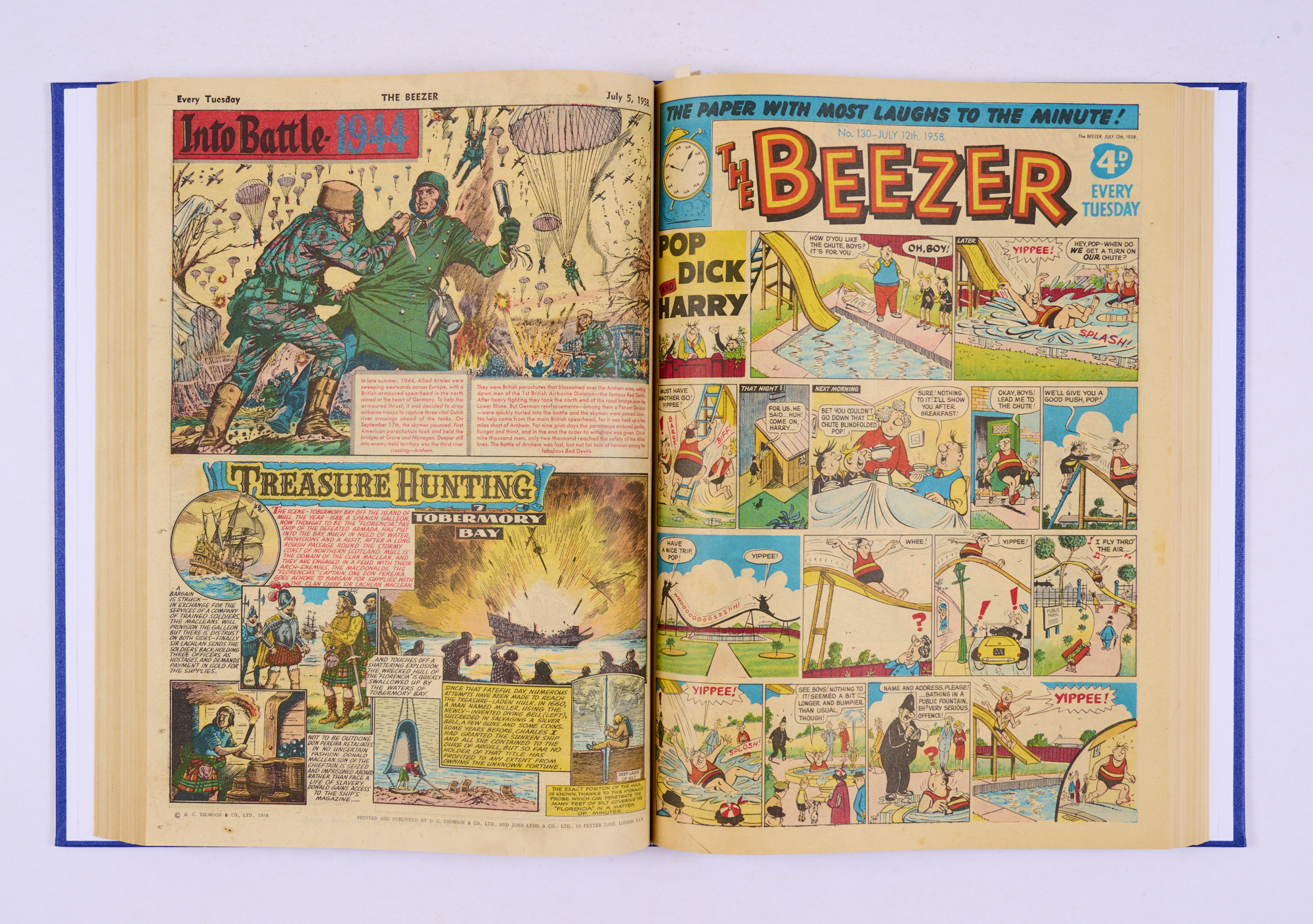 Beezer (1958) 103-154. Complete year in bound volume with Pop, Dick and Harry, The Banana Bunch, - Image 3 of 6