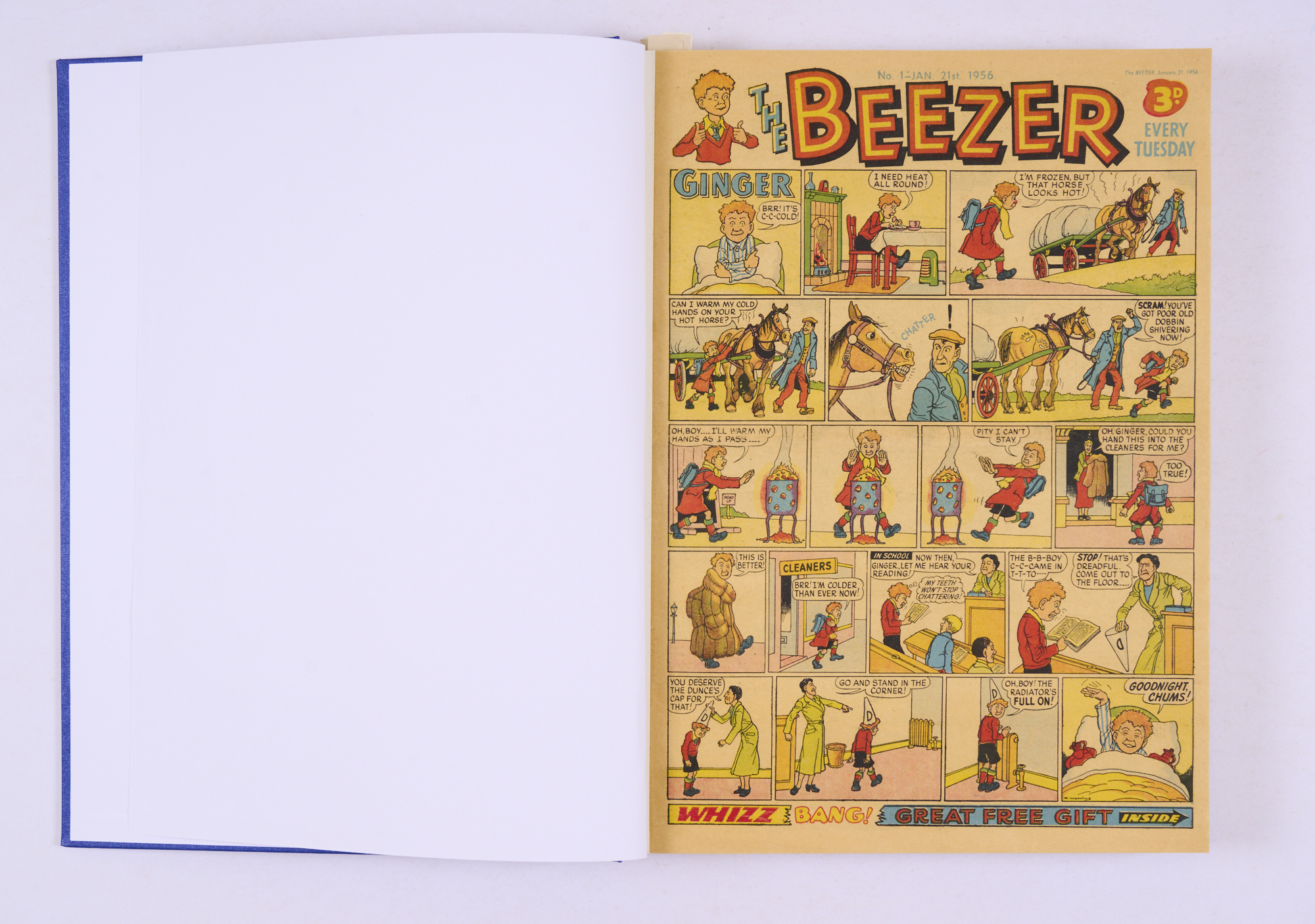 Beezer (1956) 1-50. Complete year in bound volume. Starring Ginger, Mick on the Moon, Pop, Dick