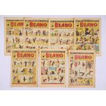 Beano (1952) 538-541, 543-545 Xmas issue. No 540 Dennis the Menace front cover [gd], 545 Xmas [gd/