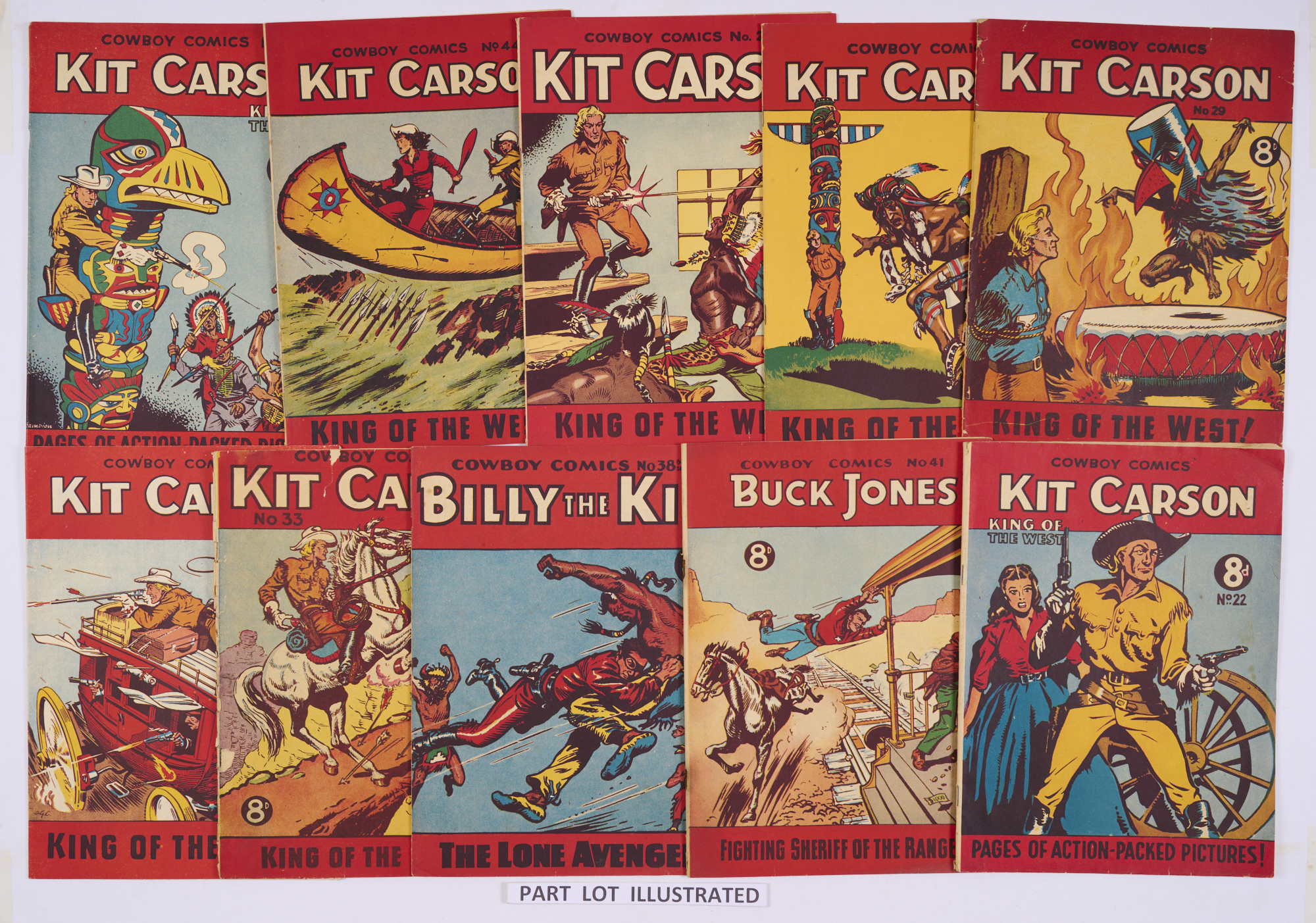 Kit Carson King of the West comics (1949-53) 1-44. Complete run including No 38 Billy The Kid, Nos - Image 3 of 3