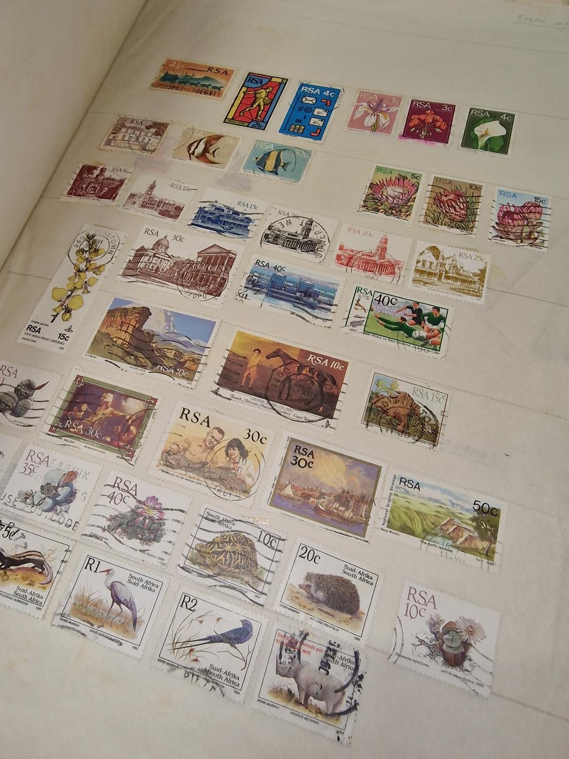 Box of world stamps on album pages and stock cards, approval books etc. - Image 5 of 7