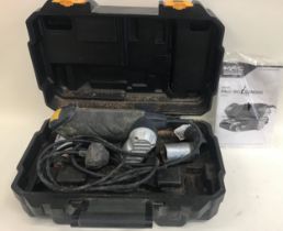 Mac Allister 450W Palm Belt Sander in plastic case with instruction manual.