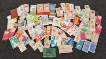 From a private collector large collection of mainly London Underground and bus maps/timetables.