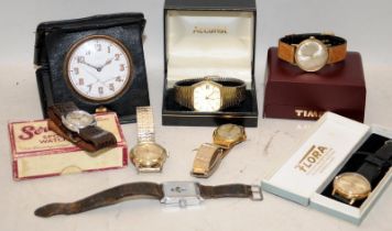 Collection of vintage gents mechanical watches including Services, Timex etc, some boxed. All