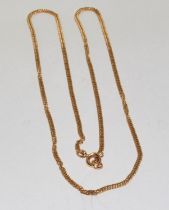14ct gold flat link necklace 46cm 4.5g