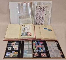 Five stamp stockbooks containing mainly GB stamps.