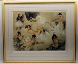 William Russell Flint (1880-1969) Limited Edition gallery embossed print 'Variations II'. 98/850.