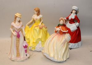 Royal Doulton Four Seasons from the Pretty Ladies series. Spring, Summer, Autumn and Winter