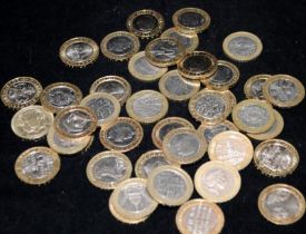 Collection of GB £2 Two Pound coins, good selection of collectible designs. 41 in lot