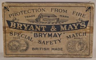 Vintage Bryant & May's "Brymay" large box of special safety matches.