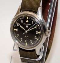 Vintage Hamilton GS General Service Tropicalised military watch with 75 cal manual movement.