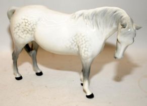 Vintage Beswick Grey Mare with head down, 15cms tall