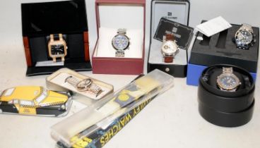 A collection of quality gents watches requiring new batteries. All boxed
