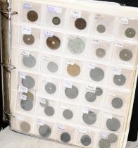 Large navy album of coins including Denmark, Dominica and East Africa. Includes early examples.