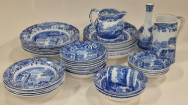 Spode blue and white collection of tableware in the "Blue Italian" pattern to include bowls, water