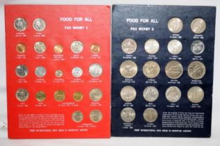 Food For All International Coin Issue Money 1 and Money 2. Commemorative coins issued under the