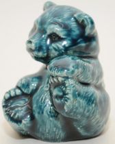 Poole Pottery interest Animalblues small blue bear.