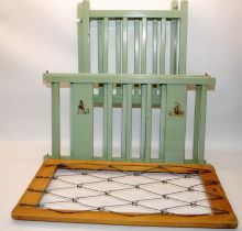 Vintage doll's crib. Made by St Dunstan's war blinded convalescing veterans. Comes flat for