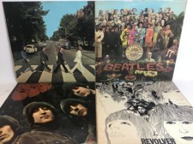 THE BEATLES VINYL LP RECORDS X 4. All Original releases here including album titles - Abbey Road -