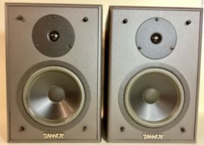 PAIR OF BOOKSHELF TANNOY SPEAKERS.