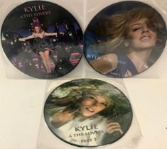 KYLIE MINOGUE ‘THE LOVERS’ PICTURE DISC 12” SINGLES X 3. Great collection of dance mixes to the song