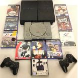 VARIOUS SONY GAMING CONSOLES AND GAMES. Found here in this lot we have a Sony PlayStation plus 2 x