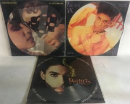 PRINCE 12" PICTURE DISC'S X 3. Title's here are - Money Don't Matter 2 Night - Thieves In The Temple