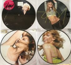 KYLIE MINOGUE 12” VINYL PICTURE DISC’S X 4. Titles here include - Wow - Slow - Giving You Up - I