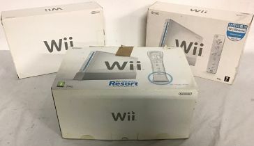 Wii BOXED GAMING CONSOLES. Here we have a set of 3 boxed gaming consoles to include power supplies