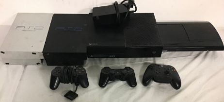 VARIOUS GAMING CONSOLES X 4. Makes here include Xbox - Sony PS3 and 2 x Sony PlayStation 2’s. With
