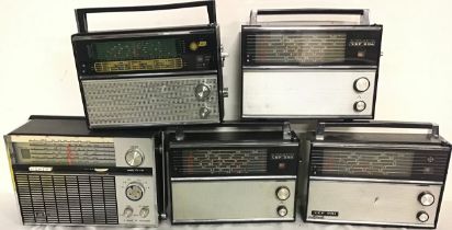 TRANSISTOR RADIO’S x 5. Makes here include - Sharp - VEF x 4. All sold as spares / repairs.