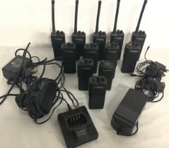 MOTOROLA WALKIE-TALKIE HANDHELD RADIO’S. in total we have 12 units with model numbers GP320 x 1