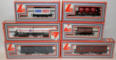 Lima HO/OO gauge goods wagons x 6. All boxed