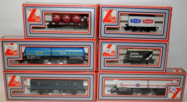 Lima HO/OO gauge goods wagons x 6. All boxed