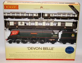 Hornby OO gauge Devon Belle train set of Locomotive and three coaches ref:R2568