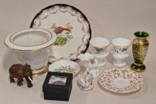 Collection of cabinet china and glassware items to include Royal Worcester, Royal Doulton etc.