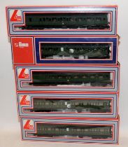 Lima OO gauge Carriages, green livery. 5 in lot, all boxed