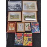 Large quantity of miscellaneous pictures and prints to include some signed watercolours (10).