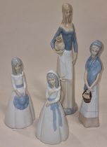 Collection of Spanish figurines in the Lladro style (4).