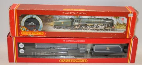 2 x Hornby OO gauge Locomotives, R138 Princess Class Princess Helena Victoria c/w R303 Class 9F